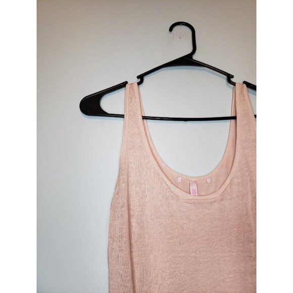 Victoria's Secret Womens M Tank Maxi Knit Dress Pink Ombre Flax Blend Stripe - Picture 4 of 8